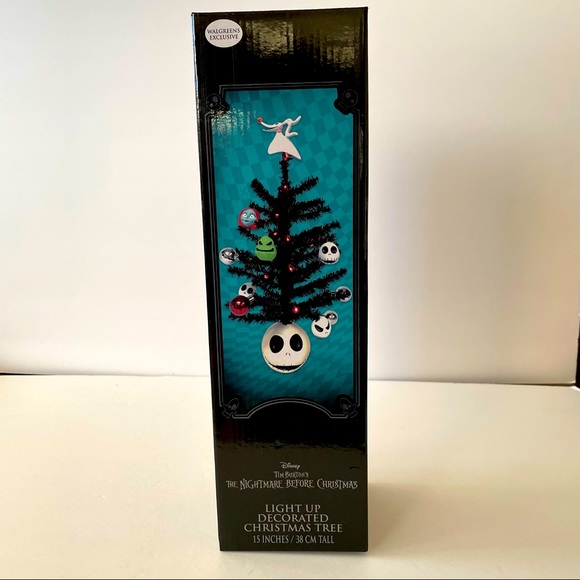 Rare Nightmare Before Christmas 15” Light Up Decorated Mini Christmas Tree New - Picture 2 of 3